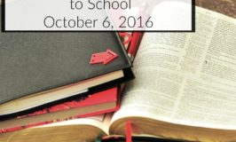 Oct 6, 2016 is Bring Your Bible to School Day. Read the details here.