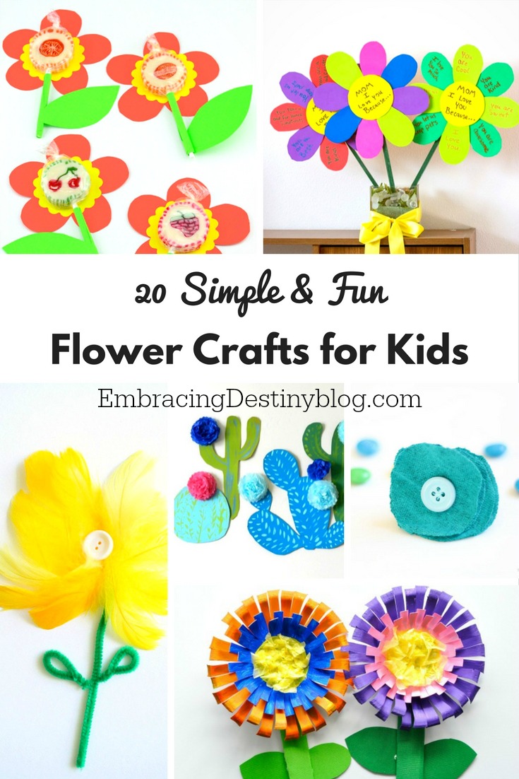 20 Simple and Fun Flower Crafts for Kids - Embracing Destiny